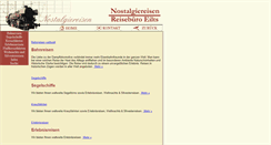 Desktop Screenshot of nostalgiereisen.de